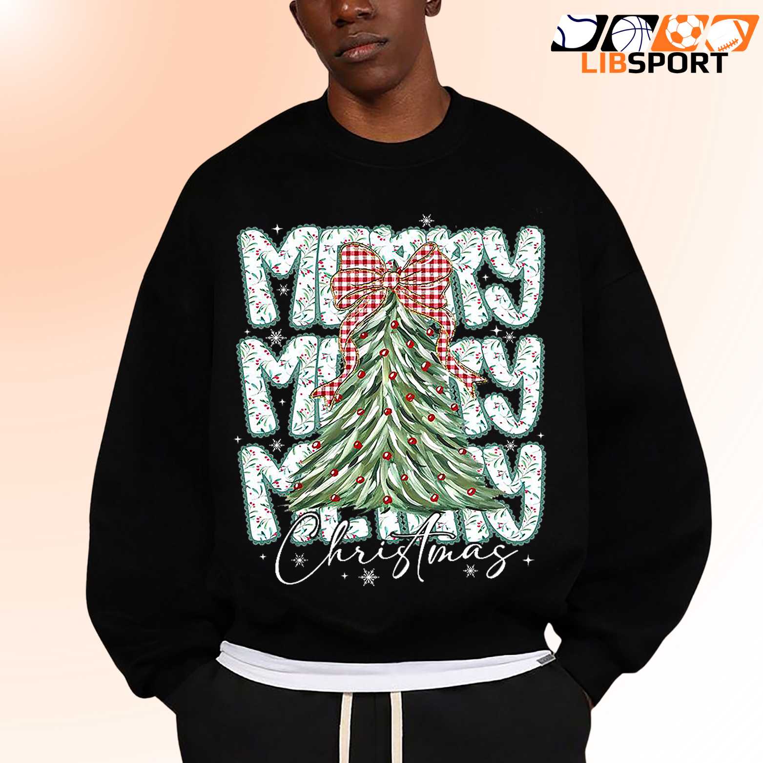 Coquette Floral Merry Christmas Shirt, Unisex T-Shirt